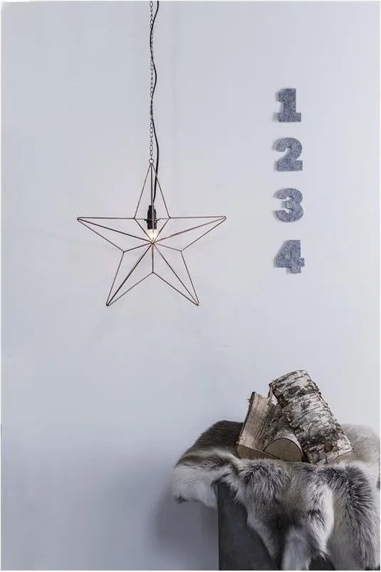 Tjusa rézszínű, függő világító dekoráció, ø 43 cm- Markslöjd