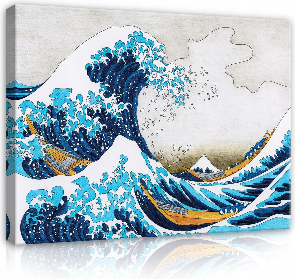 Vászonkép Nagy Hullám Kangawában Vászon Fal A Nappali Hálószobájába 40x30