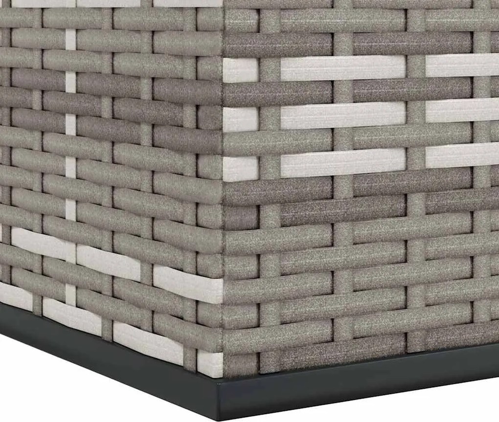 Szürke Polyrattan Kerti Párnatartó Doboz 100 X 97,5 X 104 Cm