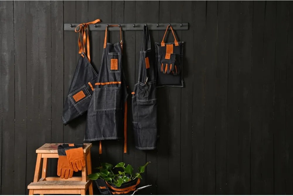 Denim kék-narancssárga kerti kesztyű - Esschert Design