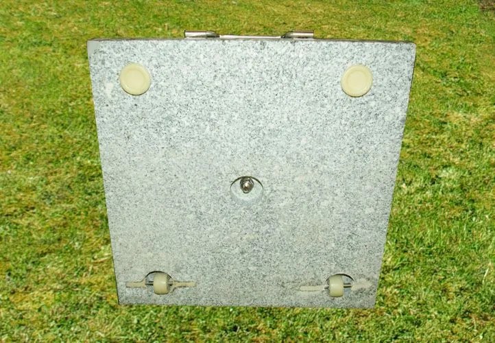 Napernyőtalp gránit/rozsdamentes acél 25 kg