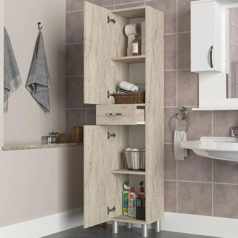 Fürdőszoba szekrény Selin 2 Doors 1 Drawer