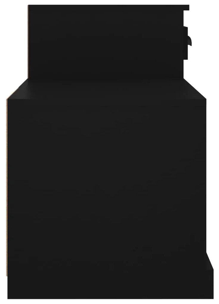 fekete szerelt fa cipősszekrény 100x42x60 cm