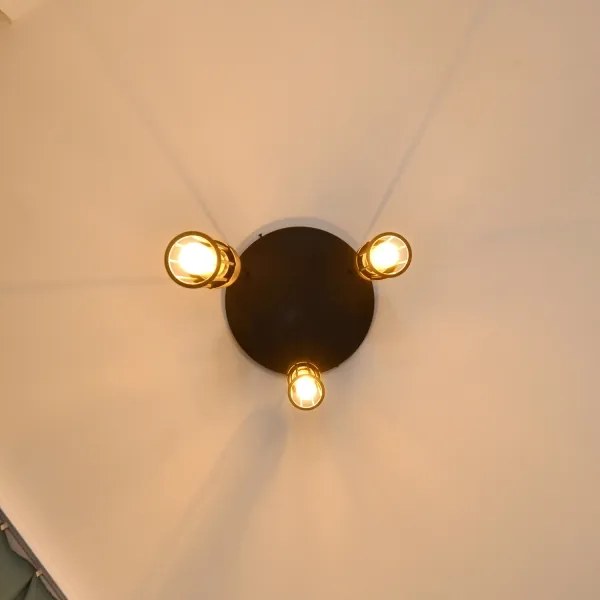 Csillár zsinóron MELODY 3xE27/15W/230V fekete