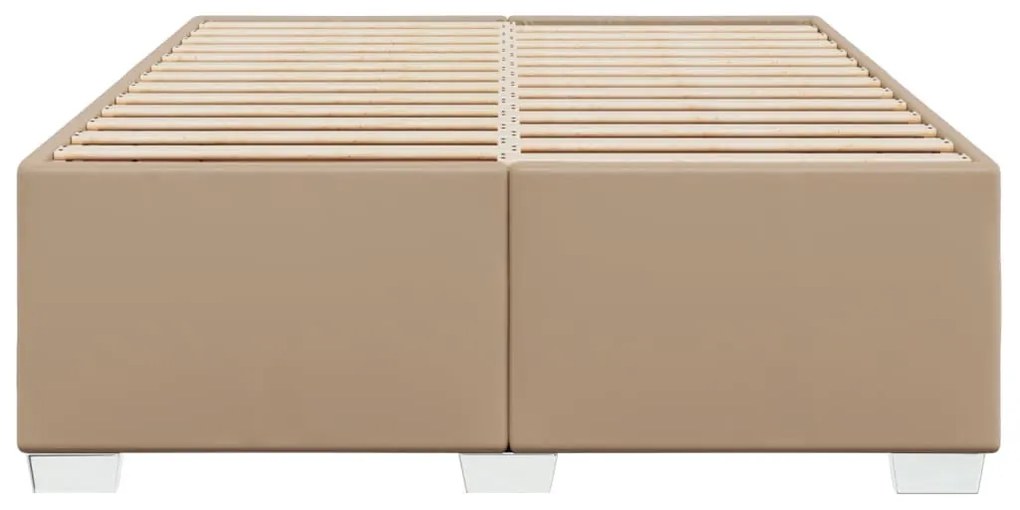 cappuccino színű műbőr ágykeret 160x200 cm