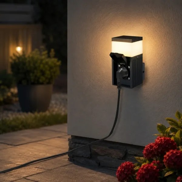 Brilagi - kültéri lámpa SCHUKO aljzattal PILLAR 1xG9/11W/230V IP44 antracit