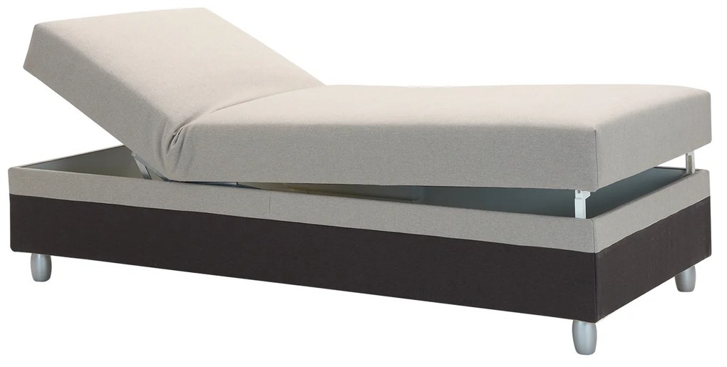 Egyszemélyes ágy 85 cm Sodak (sötétszürke + barna-szürke) (tárolóhellyel). 1100768