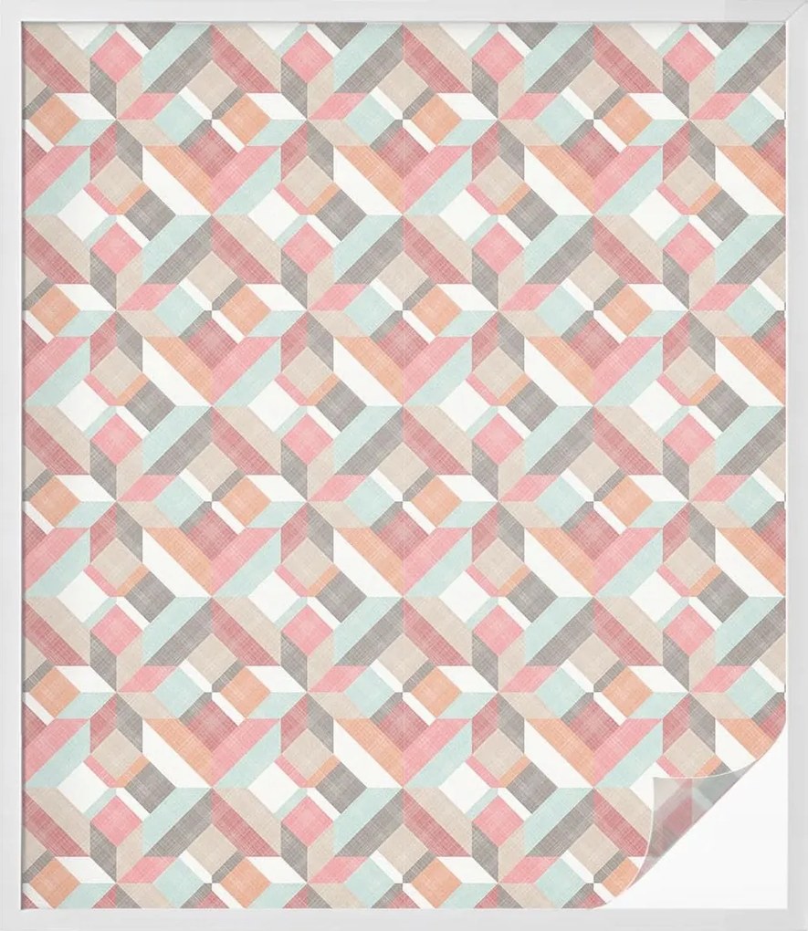 Öntapadós ablakfólia adatvédelem Geometrikus rombuszok 100x116