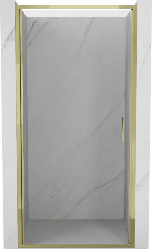 Mexen Exo, nyíló zuhanyajtó 85 cm, átlátszó üveg, arany, 817-085-000-50-00