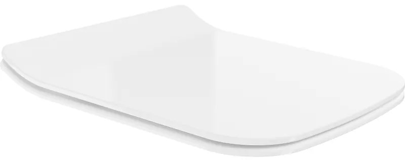 Mexen Cube lassan lecsukható Slim WC-ülőke, duroplast, fényes fehér - 39240000