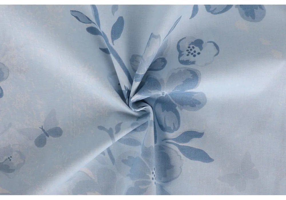 Világoskék egyszemélyes renforcé pamut ágyneműhuzat 140x200 cm Elena – Mijolnir