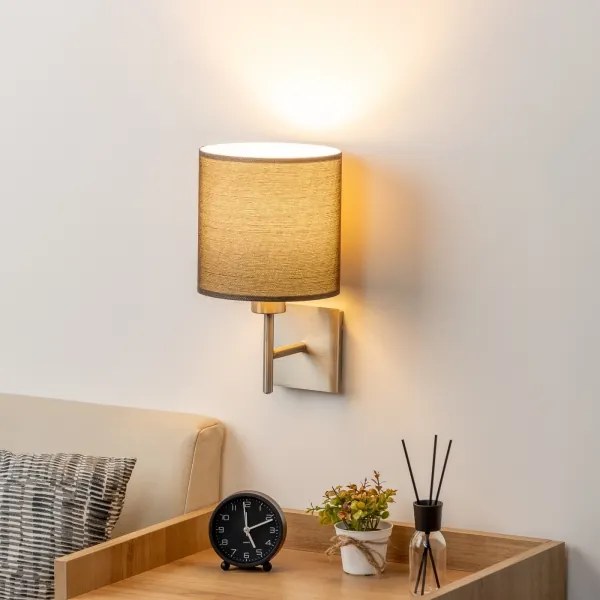 Eglo - LED Fali lámpa TUNJA 1xE27/60W/230V matt króm/barna