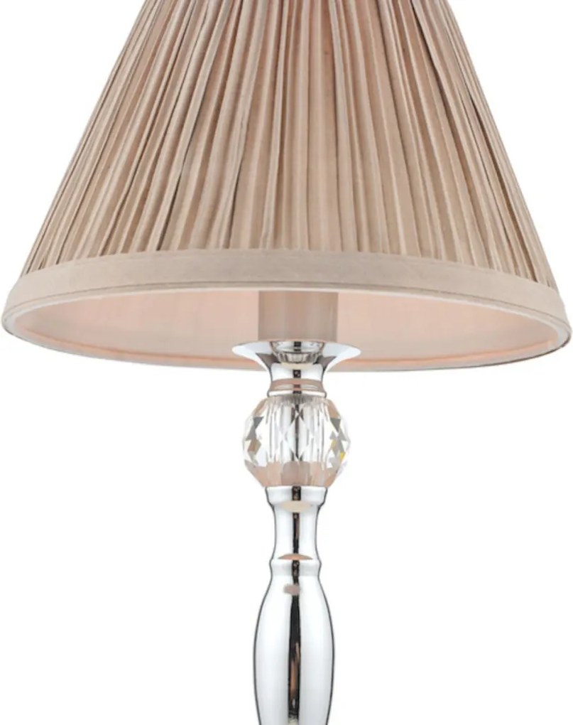 LAURA ASHLEY 3724959-Q ELLIS Kristály Asztali lámpa Csiszolt króm, Szürke E14 IP20