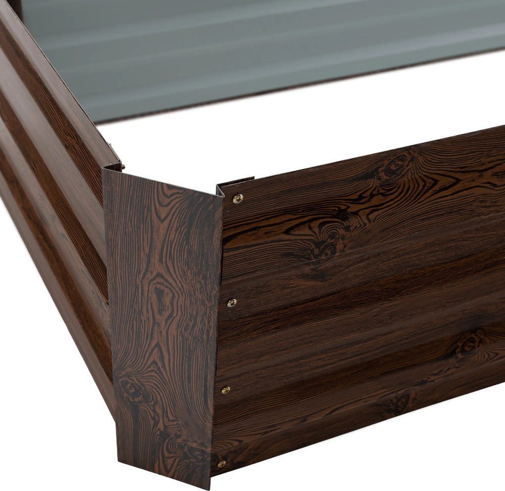 Magasított virágágy, barna, acél, NONKY TYP 6