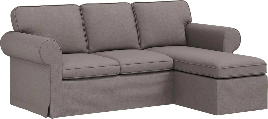 vidaXL Kanapé Tópszínű 215 x 138 x 80 cm szövet