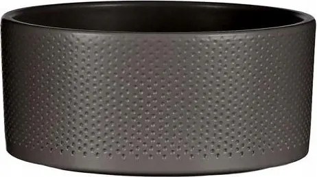 Kerámia virágtartó modern díszítéssel fekete 22 cm 1db