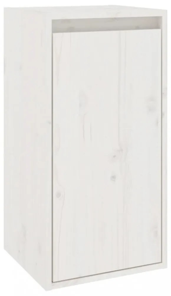 2 db fehér tömör fenyőfa faliszekrény 30 x 30 x 60 cm