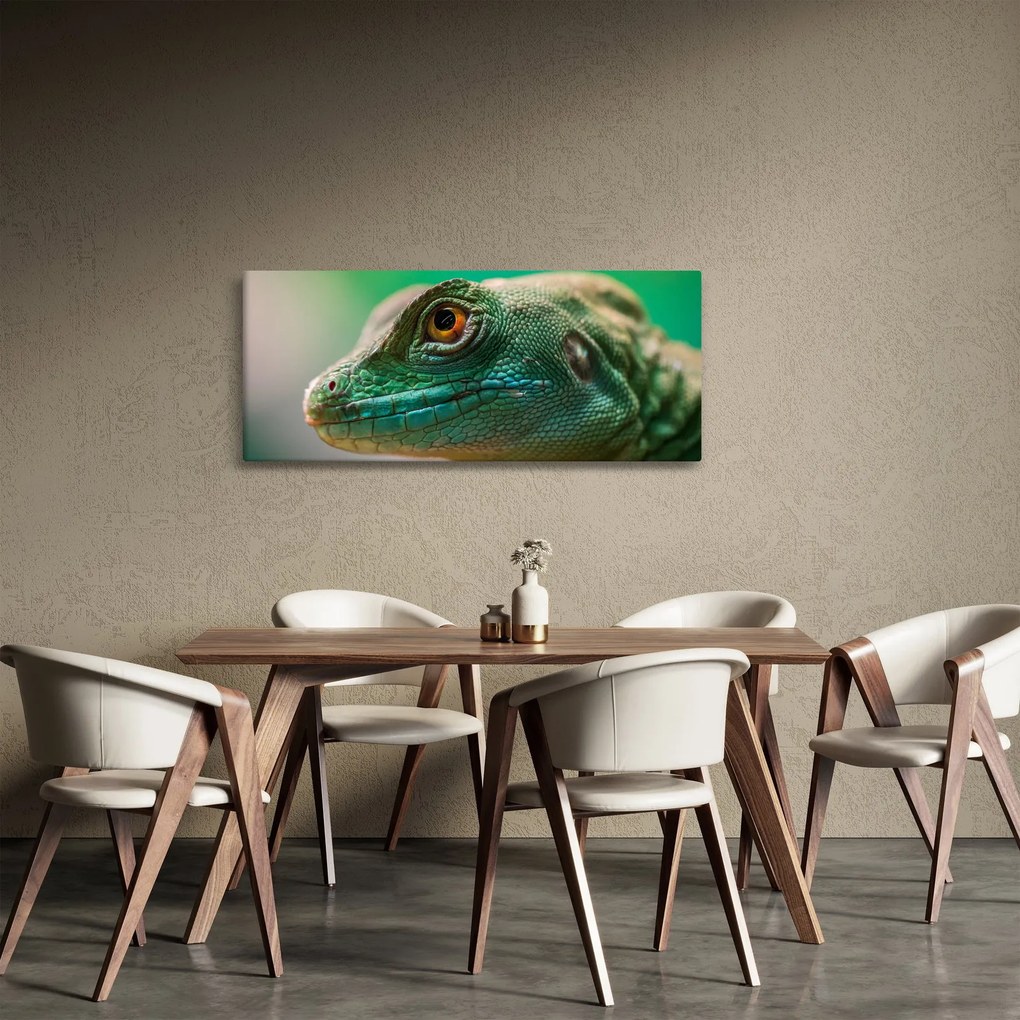 Részletes kép a gyíkról (120x50 cm)