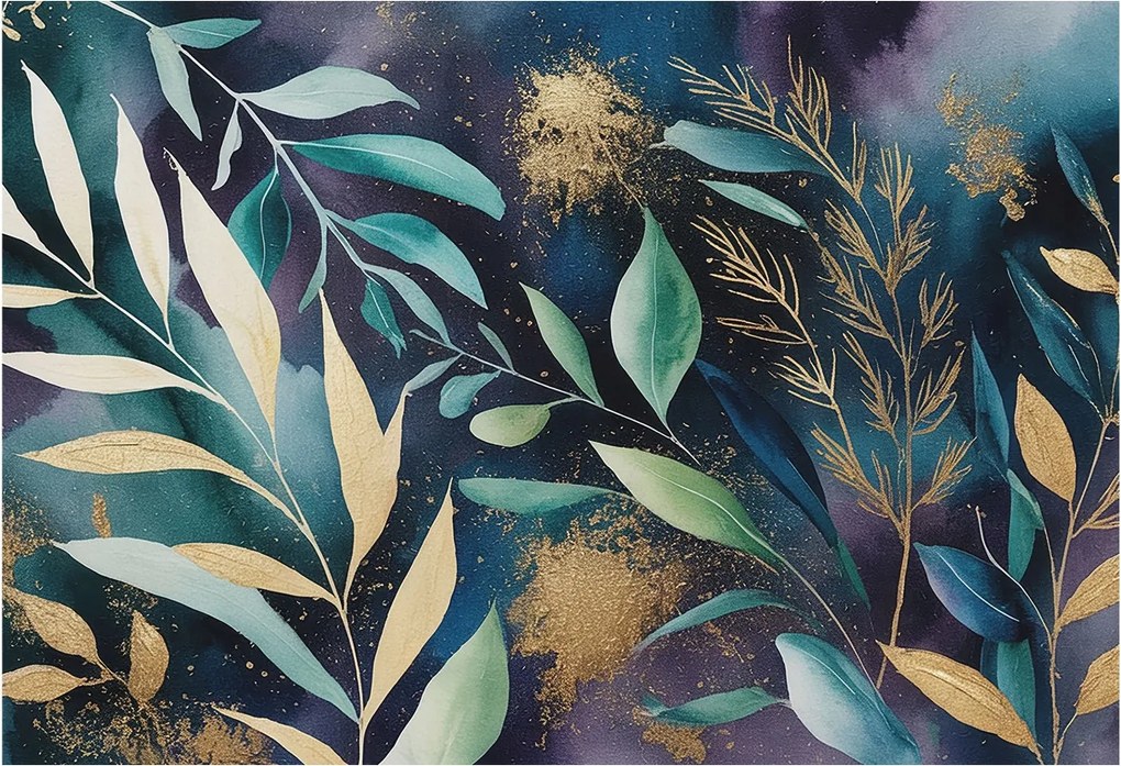 Fotótapéta Flizelin Dekoratív Hálószoba Botanikus levelek 152x104