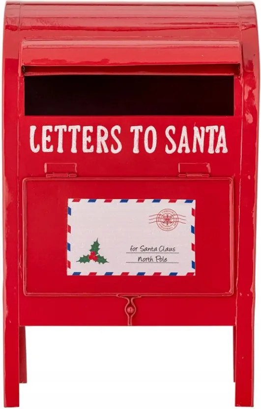 Bloomingville Carlo Levéltartó doboz Mikulásnak Kicsi Piros