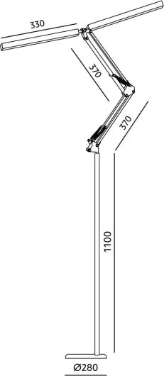 Brilagi - LED dimmelhető flexibilis állólámpa VARIO LED/14W/230V 157 cm fehér