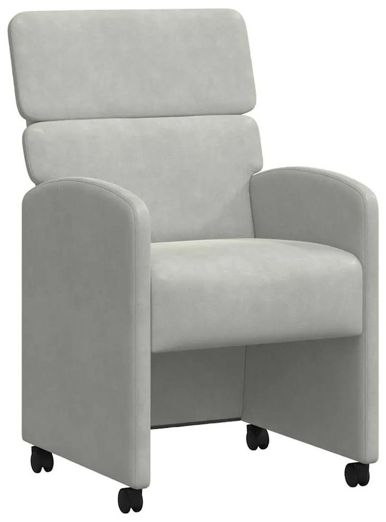 Kerekes Étkező Székek 2 pcs Világosszürke 58 x 65 x 98 cm