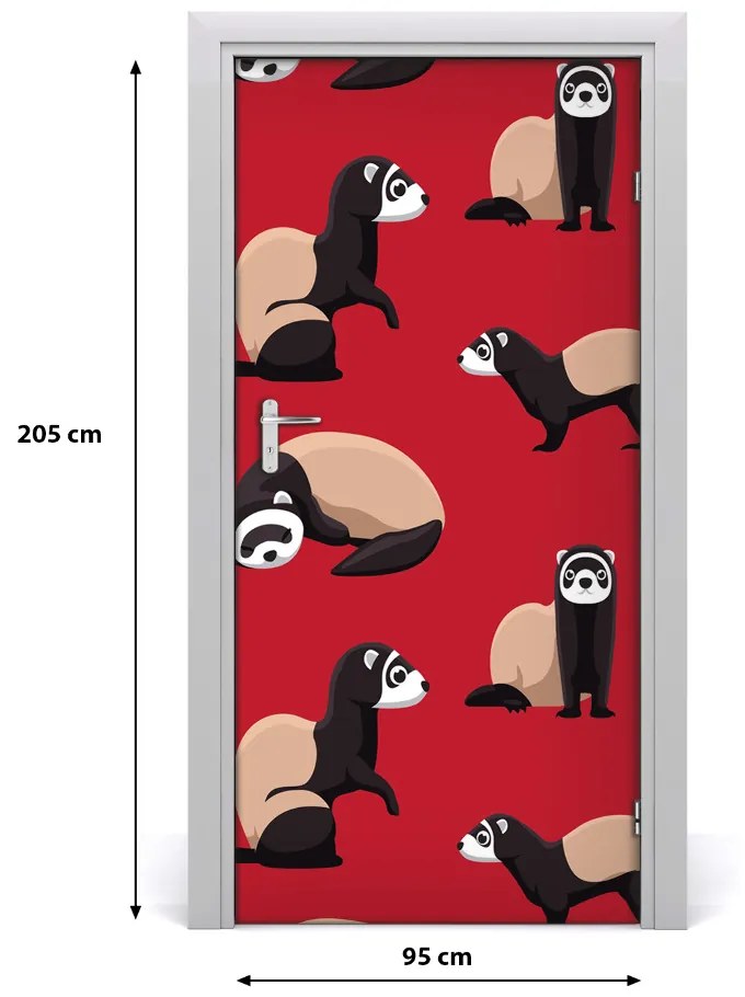 Fotótapéta ajtóra görény 85x205 cm