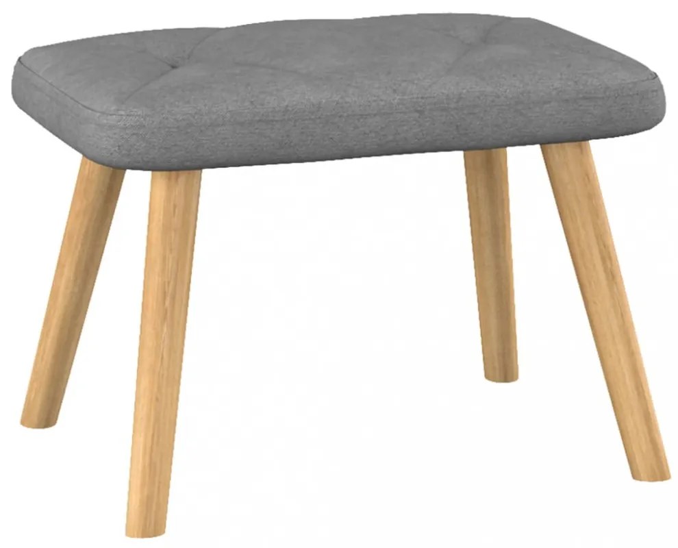 vidaXL sötétszürke szövet hintaszék lábtartóval