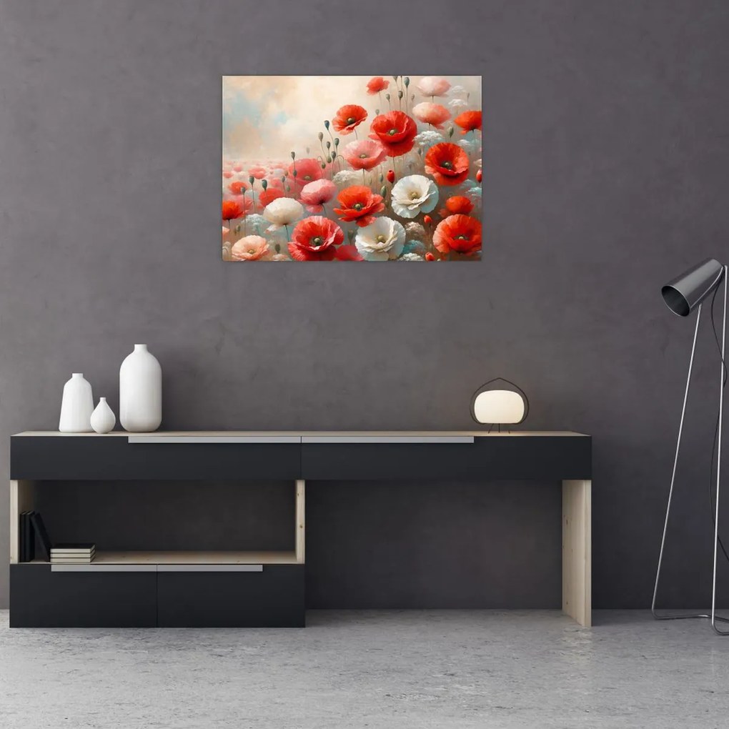 Kép - Pipacsok festménye (70x50 cm)