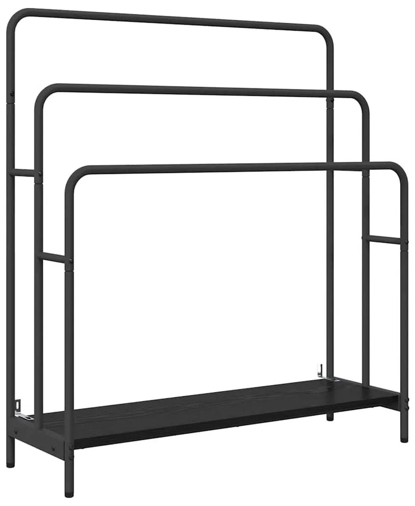 Ruhaszárító polcokkal Musta tammi 90 x 30 x 100.5 cm Faanyag