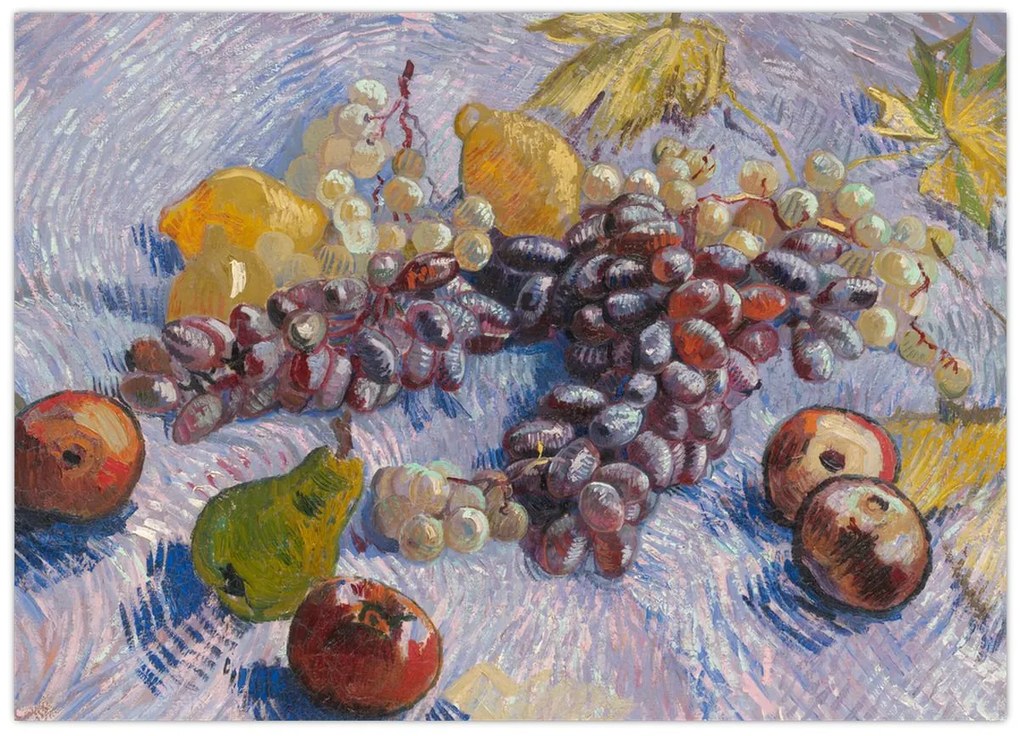 Kép - Vincent van Gogh, Grapes, Lemons, Pears, and Apples, reprodukciók (70x50 cm)