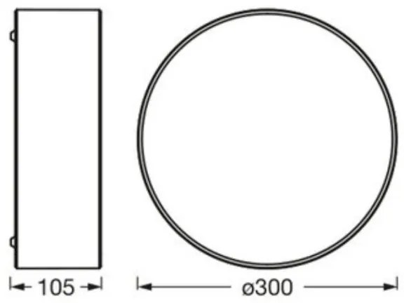 Osram - ORBIS PARIS mennyezeti lámpa 1xE27/25W/230V, átmérő 30 cm, fehér