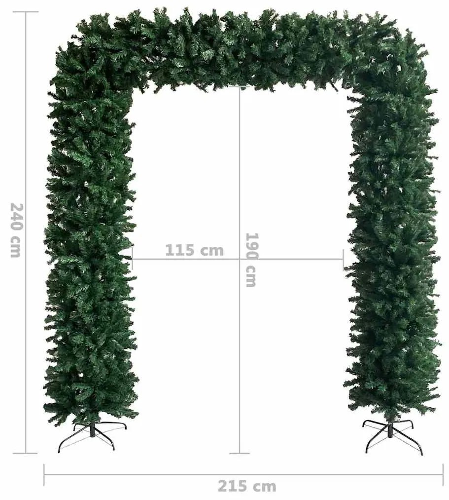 zöld karácsonyfaboltív 240 cm