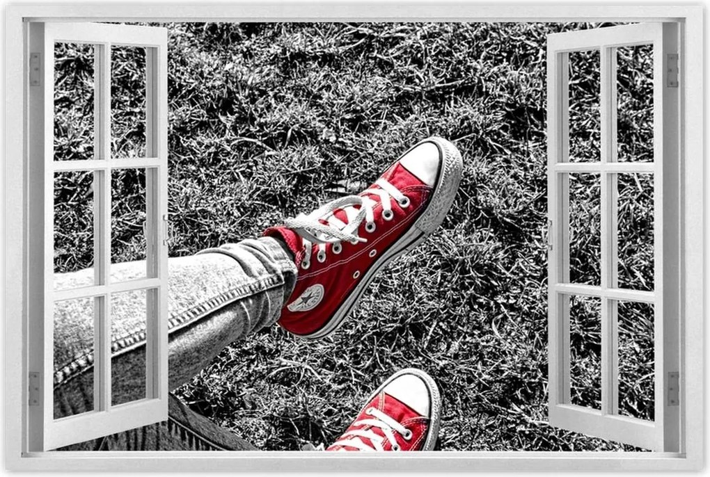 Poszter 60x40 Piros tornacipő Cipő