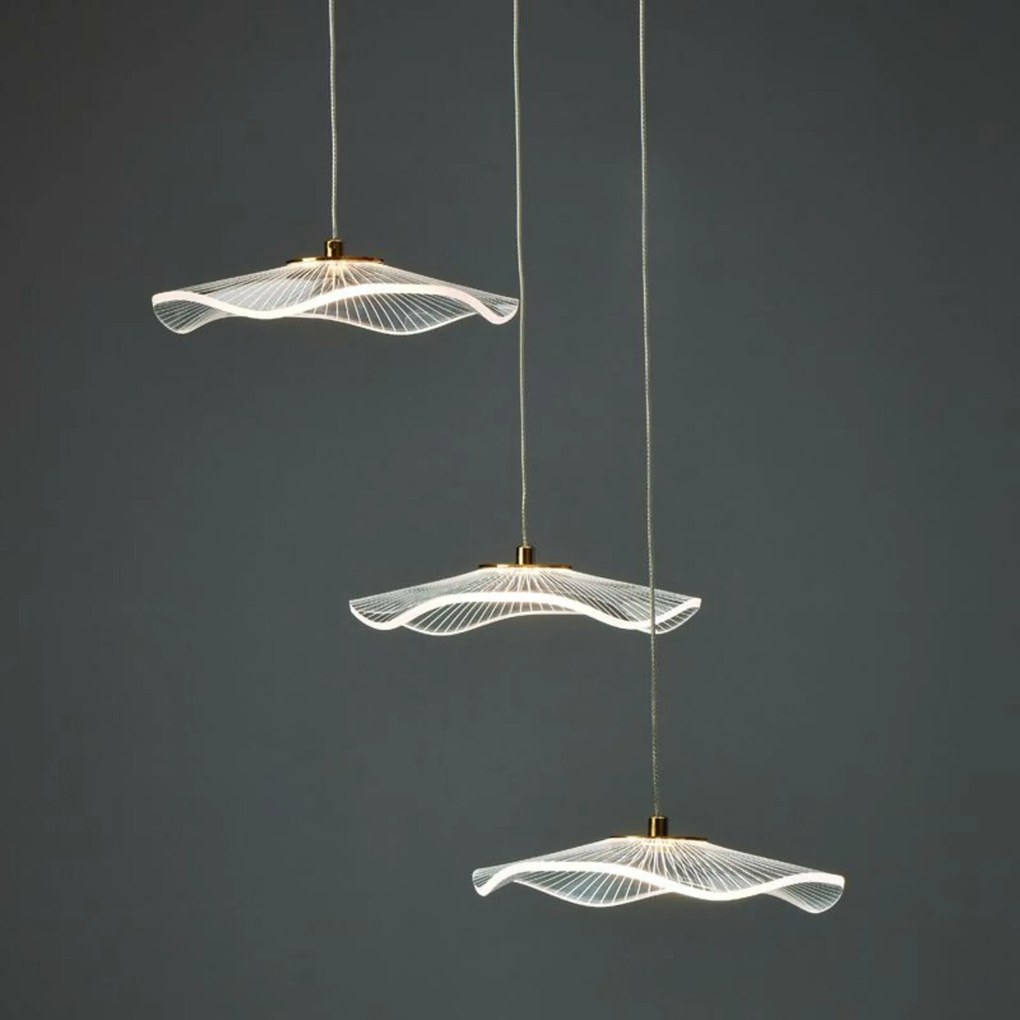 Aca Lighting függeszték Led 15W 3000K 1050lm Ninfea sárgaréz fém IP20 D4