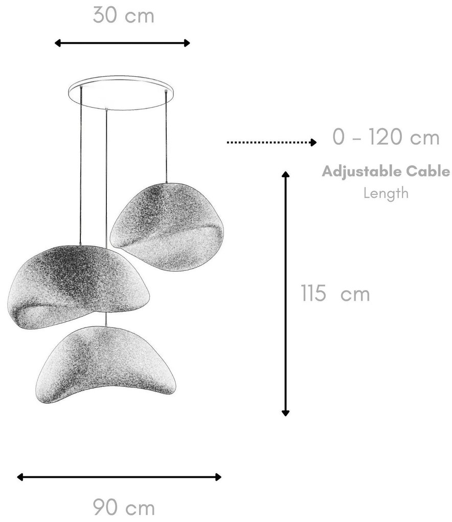 Függőlámpa - Wabi Sabi Stonefades - Betonszürke