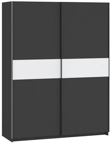 Berno 150 cm. Gardróbszekrény Antracit/Fehér Színben