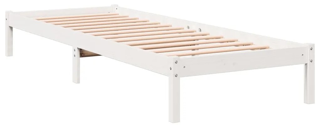 fehér tömör fenyő extra hosszú ágykeret matrac nélkül 100x210cm