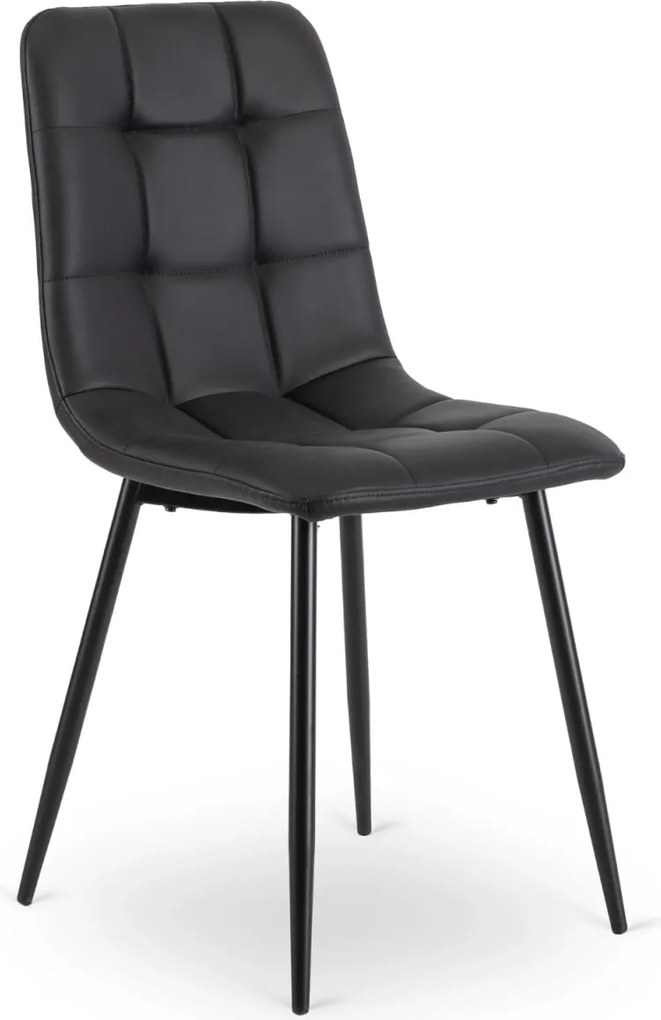 Szék fekete színben, műbőr kárpittal DALVIN