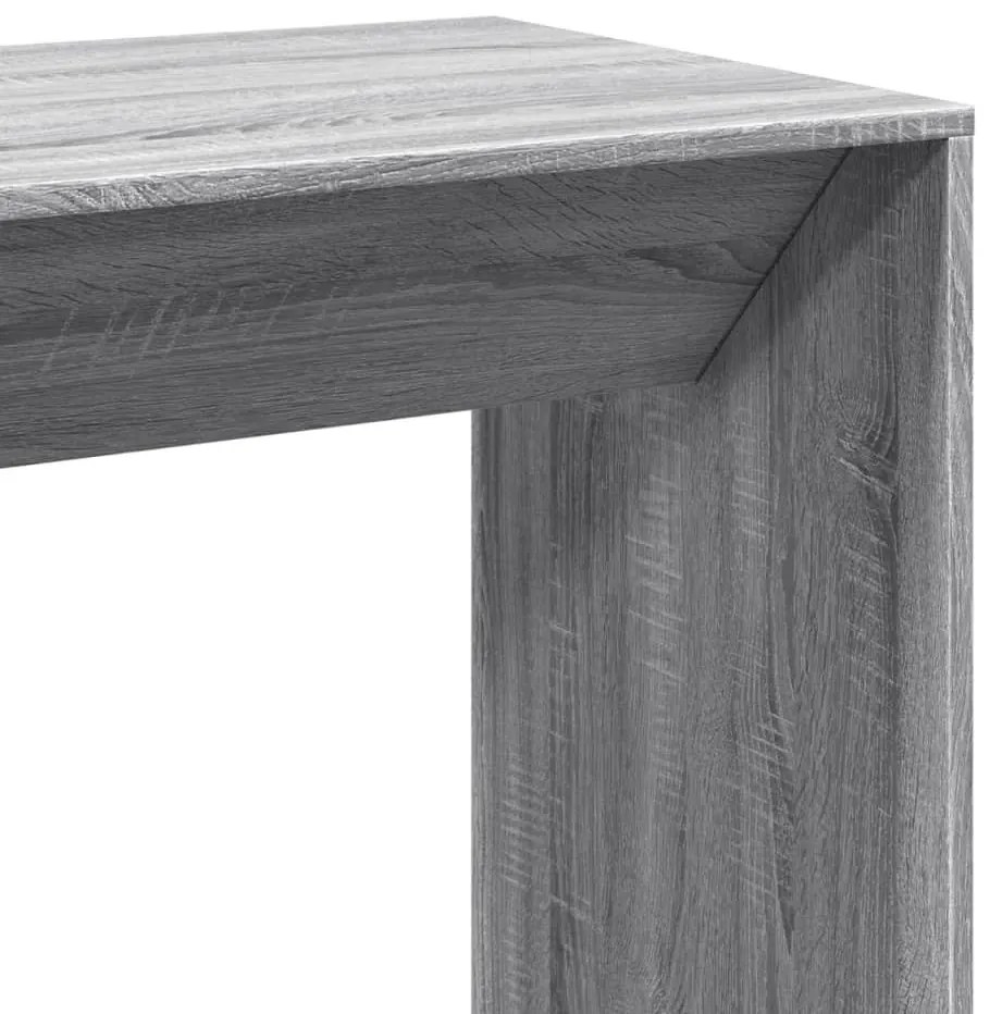 szürke sonoma színű szerelt fa bárasztal 102 x 50 x 103,5 cm