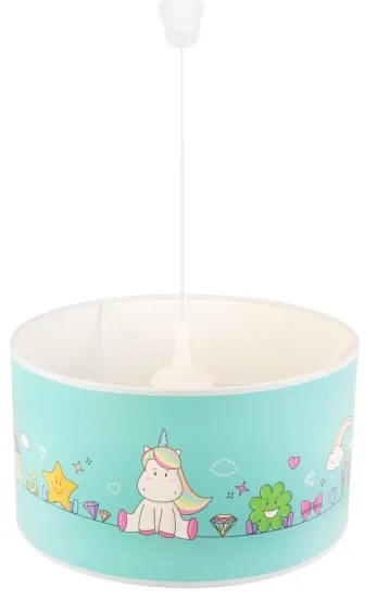 Duolla - Gyerek csillár zsinóron UNICORN 1xE27/15W/230V átm. 35 cm