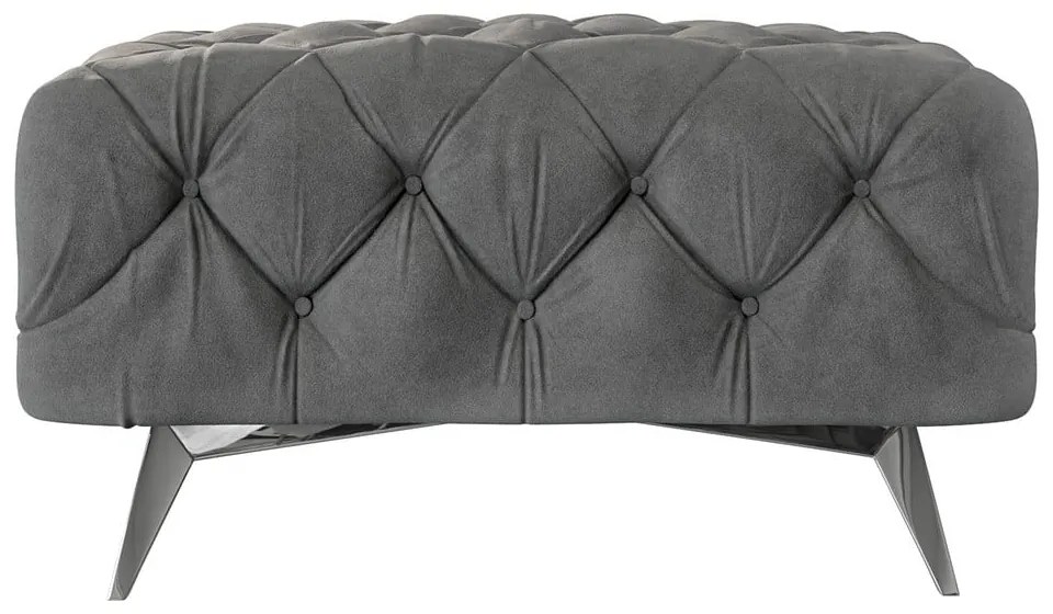 Szürke bársony lábtartó Chelsea – Ropez