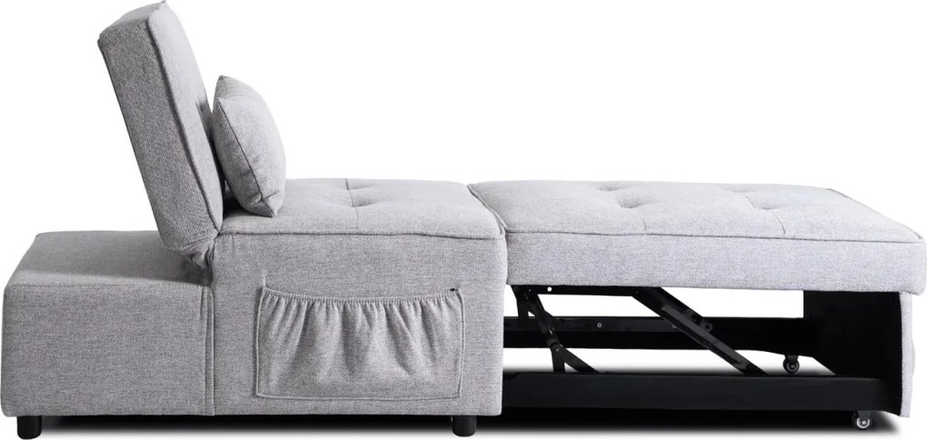 Dönthető, alvófunkciós fotel iberis 80 cm szürke, fotel