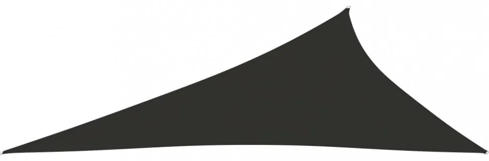 antracitszürke háromszögű oxford-szövet napvitorla 3 x 4 x 5 m