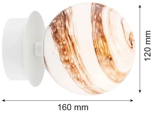 Argon 8454 - Fali lámpa FABIO 1xE14/7W/230V alabástrom fehér