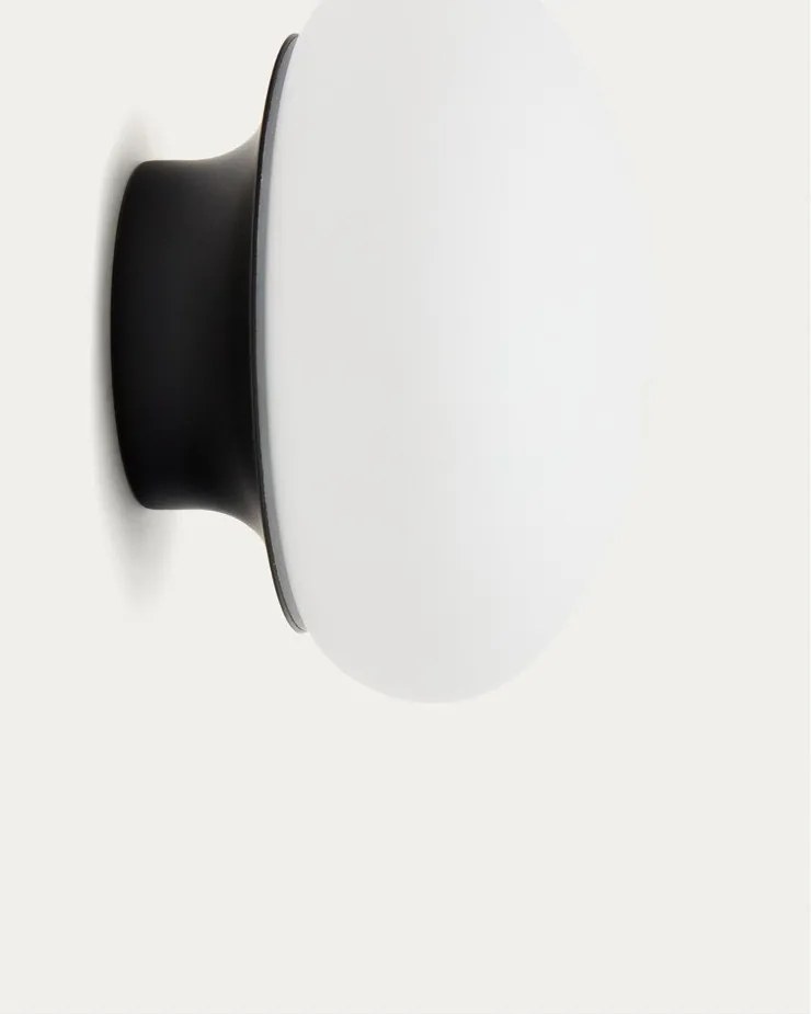 Fehér-fekete fali lámpa ø 15 cm Bamila – Kave Home