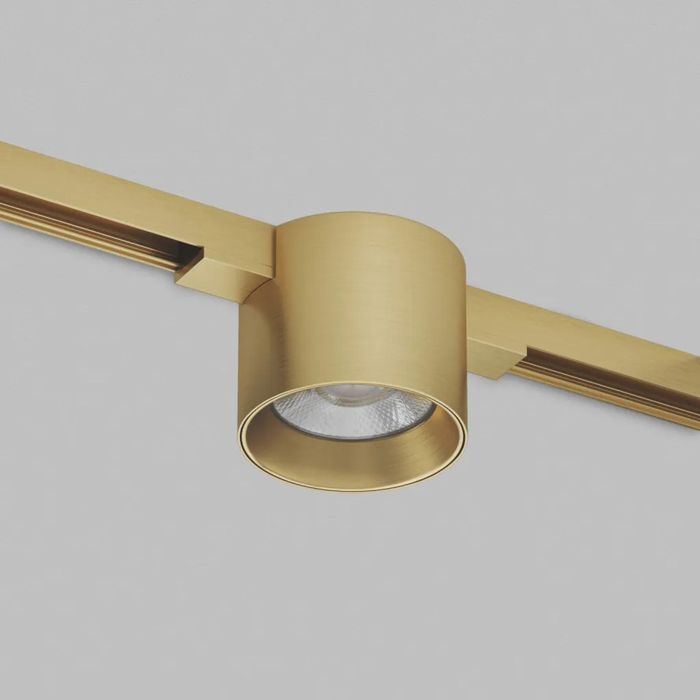 DK/EU-5743-SB Shine Track light, SPOT 3000 series, D70*H60, LED, 48V DC, 8W, RA≥90, 3000K, IP20, satin brass color, aluminum — DK/EU-5743-SB