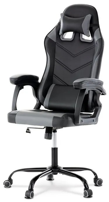 Szürke Ekobőr Gamer Szék, Hinta Mechanikával. KA-L626 GREY