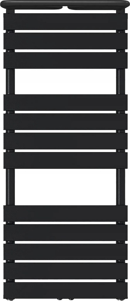 Fürdőszobai létraradiátor Mila 1200x500 fekete, fűtőpolccal