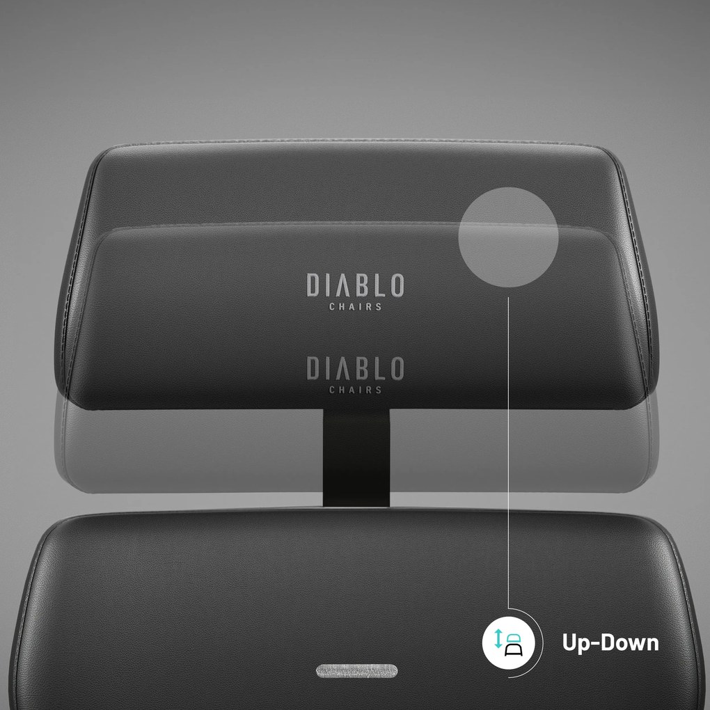 Irodai szék fekete, műbőr: Diablo V-Modular